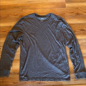 Sonoma Men's Long-Sleeve Crew Neck Shirt - Charcoal